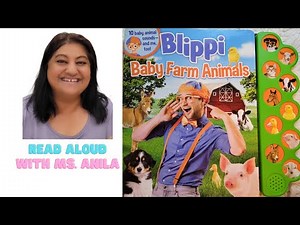 Blippi Sound Book - Blippi Baby Farm Animals Book-Blippi Read Aloud Book-Learn & Play With Ms. Anila