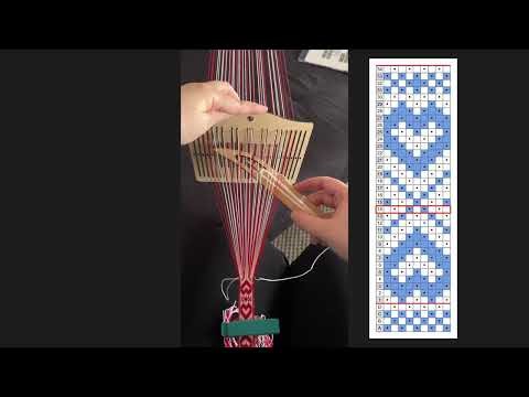 Band Weaving With 9 Pattern Threads