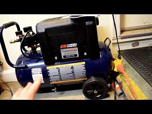 Campbell Hausfeld Quiet Air Compressor Fill Up!