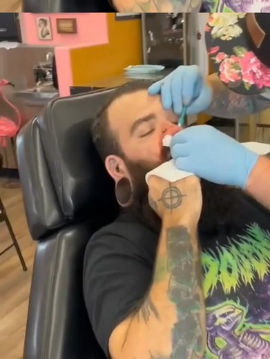 8mm(0 Gauge) Nostril Punch #stretchednostrils #bodymodification #stretchedlobes #piercings #bodymodsoftiktok #piercing #piercingsoftiktok #tattooed #ouch #fyp