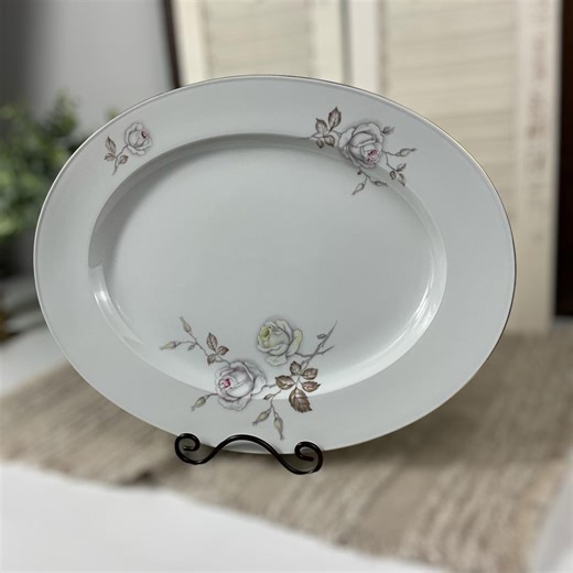 Johann Haviland Bavaria Oval Platter 15 Inch Vintage Floral Porcelain Germany - Etsy