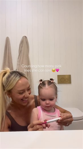 LORI JANE. on Instagram: "A year ago 💖🥹 This time last year Macy randomly turned to me on the couch and told me there was a baby in my belly.. completely out of the blue, not prompted by anything. I was shook 👀 We had been trying for another baby but she didn’t know that and I was in the “two week wait” window so it was too early to know. She was so adamant though so I started doing pregnancy tests. Day 1 and 2 were negative but then I filmed this test on day 3 with Macy.. by day 3, despite t