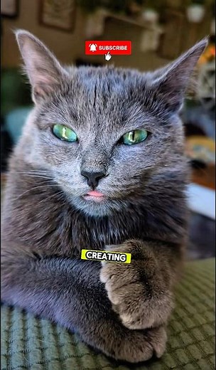 The Secret Personality of Grey Cats 🐱#catshorts