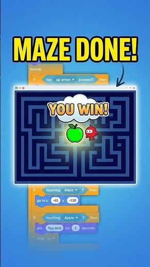 How to build your first Scratch maze game in 60 seconds #scratch #coding #gamedev
