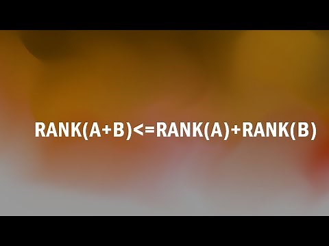 Prove rank(A+B) less than rank A + rank B