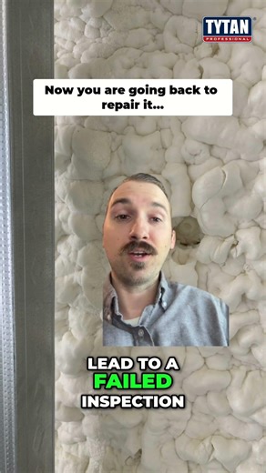 Check out this spray foam FAIL! #insulation #sprayfoam #construction #epicfails