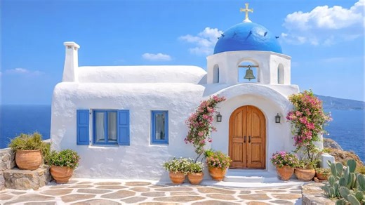 超级美丽的岛屿，圣托里尼，这里美的像童话一样！