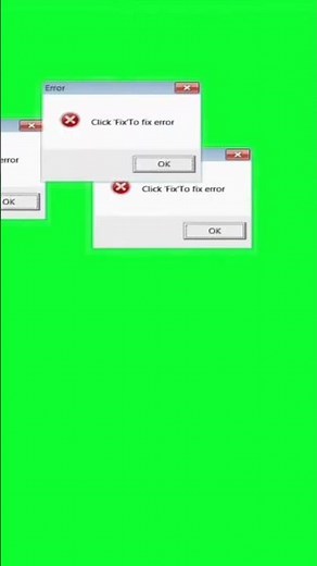 Windows Error meme green screen (Recreation)