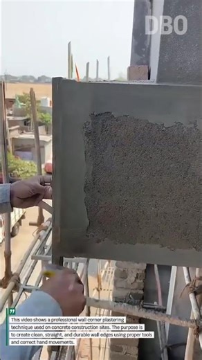 Perfect Wall Corner Plastering Technique | Clean & Strong Concrete Finish