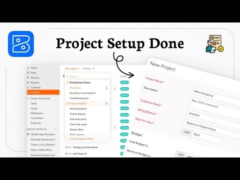 How to create a project in Zoho Books (Work Tracker)