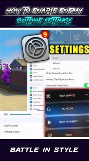 How To Enable Enemy Outline Settings || #shorts #freefire #viral