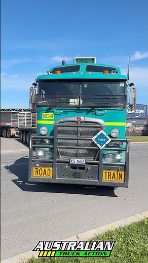 Kenworth K200 full-length triple road train turning out!