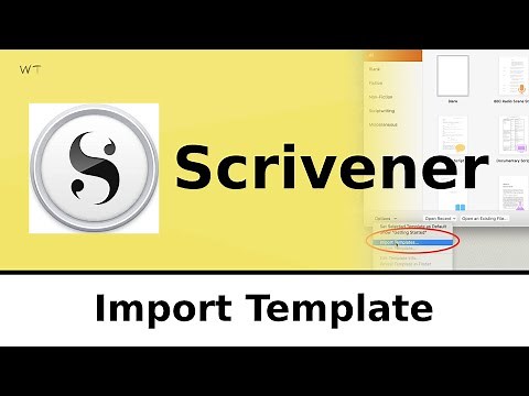 Import Template into Scrivener
