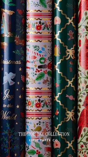 Shop this year’s collection of illustrated gift wrap for the prettiest presents under the tree. | Rifle Paper Co.