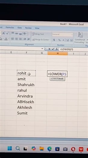 “Excel LOWER Function | Convert Text into Small Letters Instantly 🚀 #shorts,#excelformula, #excel''
