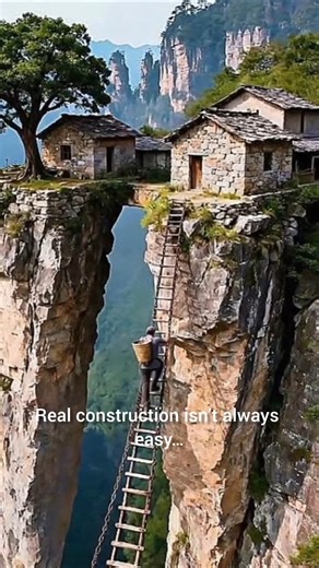 They Built a House on a Cliff 😳 | Real Construction Risk #Shorts