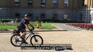 Alberta Sheriffs provide 24-hour security at the Legislature and Government Centre grounds in Edmonton. In this video, Officer Chris Bijelic talks about what it’s like to be a Legislature sheriff. | Alberta Sheriffs