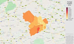 Halifax house prices in maps and graphs. September 2025