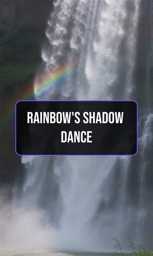 Discover the magic of waterfall shadows! #WaterfallMagic #NatureWonders #RainbowSurprise