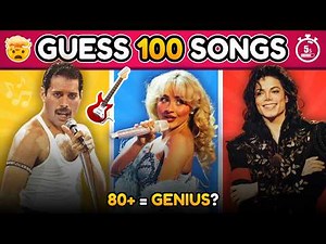 GUESS THE 100 GREATEST HITS OF ALL TIME 🤩 🎤 | Song Quiz | Only Music Fans Score 80+