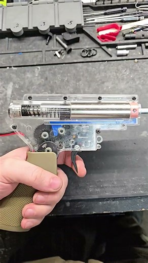 CLEAR AEG GEARBOX IN ACTION! FULL VIDEO COMING SOON! #airsoft #airsoftaeg