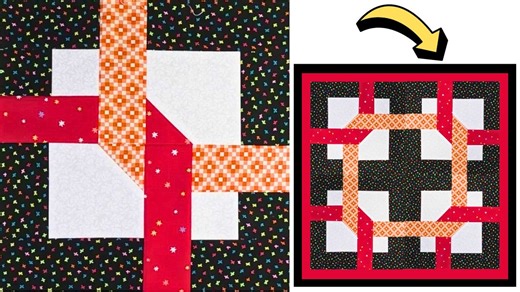 How to Make Loop the Loop Jelly Roll Quilt Block