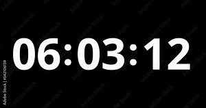 3d render of counting numbers as clock timer for busy or long hour concept.