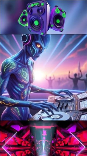Intergalactic DJ Alien | Bass Beyond Earth 🎛🎚🔊👽✨️ #dj #aleian #galacticadventures