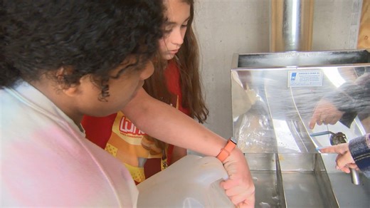 Rochester students taking maple sugar making class learn from doing