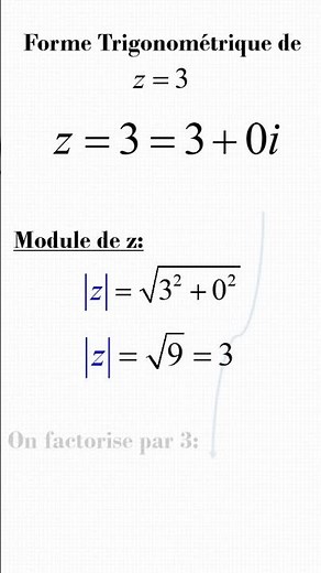 Forme Trigonométrique d'un nombre complexe: Module et Argument