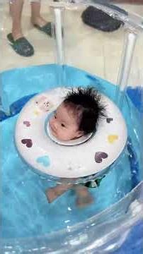 Turning back time, this was Ting's first time learning to swim #baongocaerobic #embetingting