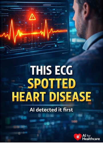 Heart disease can sometimes hide for years without symptoms. Researchers are exploring whether artificial intelligence could detect subtle warning signs in a simple ECG — potentially helping doctors identify serious heart valve problems earlier. AI isn’t replacing doctors. But it may help them see patterns humans can easily miss. Earlier detection could mean earlier treatment and better outcomes for patients. #AIinHealthcare #HeartHealth #DigitalHealth #HealthTech #Cardiology