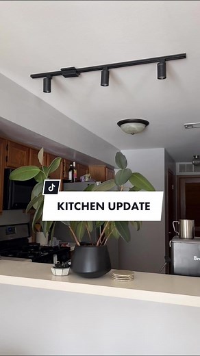 Upgrading My Kitchen with Modern Track Lights - Before & After Remodeling