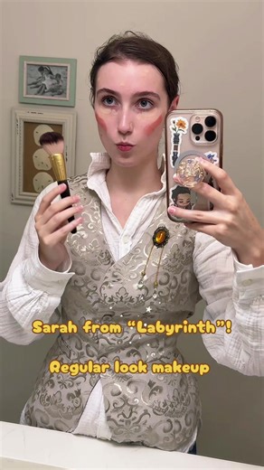 Very quick makeup look for Sarah from Labyrinth cosplay! This is my new fav character to dress up as, if you couldn’t tell 😭🫶🏻✨ #labyrinth #jenniferconnelly #labyrinthmovie #labyrinth1986 #cosplayer 🌸⭐️