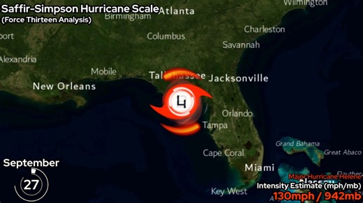 【Force Thirteen】飓风HELENE路径动画