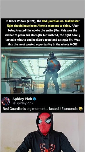 In Black Widow (2021) Taskmaster vs. Red Guardian Was a Missed Opportunity #shorts