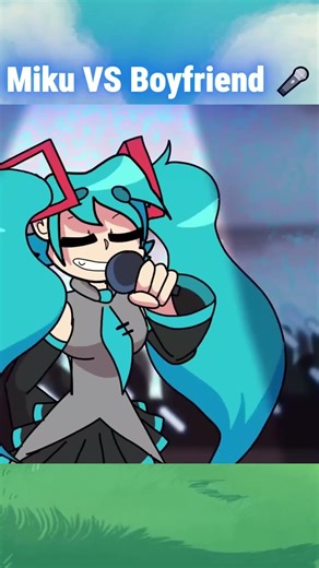Miku VS Boyfriend 🎤 [FNF Animation] #fnf #fridaynightfunkin #shorts