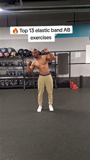 elastic band AB exercises 🎯 #absworkout #gym #abs #youtube