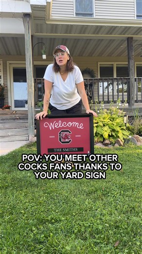 62K views · 64 reactions | Show Your Gamecocks Pride with Yardsy's officially licensed University of South Carolina Signs! 懶 Light-up, solar-powered, and customizable - your yard will be a beacon for all USC fans! | Yardsy | Facebook