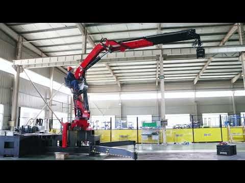 10 ton knuckle boom truck crane with gripple