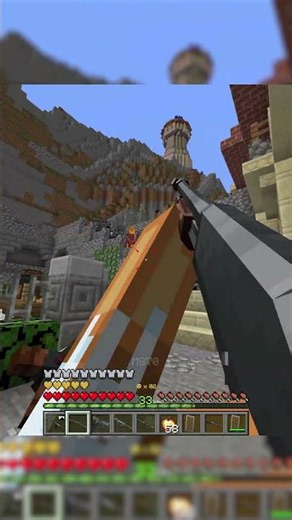 ARMY OF VILLAGERS RAID A PILLAGER CASTLE #shorts #minecraft #minecraftmods