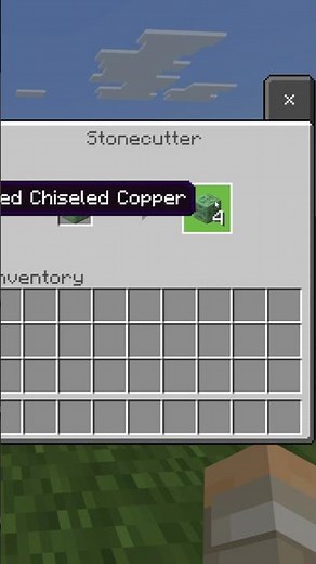 How to Make Waxed Weathered Chiseled Copper With a Stone Cutter in Minecraft #Shorts