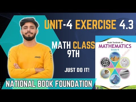Math Class 9th Exercise 4.3 | 9th Math 4.3 | National Book Foundation | Exercise 4.3 Math Class 9th
