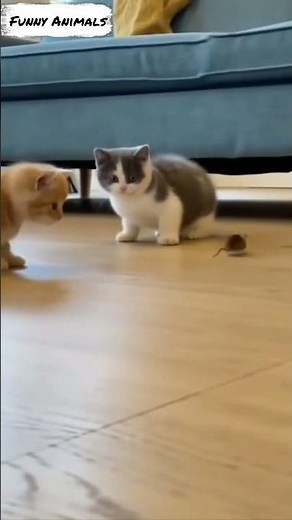 Cute Kittens vs Mouse – Funny Moments You Can’t Stop Watching! 🐱🐭 #shorts