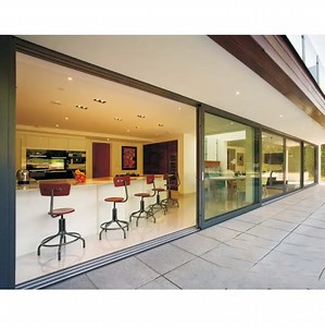 [Hot Item] Windows and Door Double Glazed Stacker Doors Commercial Exterior Patio Stacking Balcony Aluminum Sliding Doors