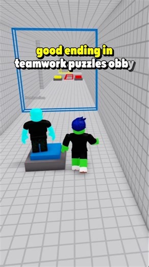 good ending in teamwork puzzles obby 🤣