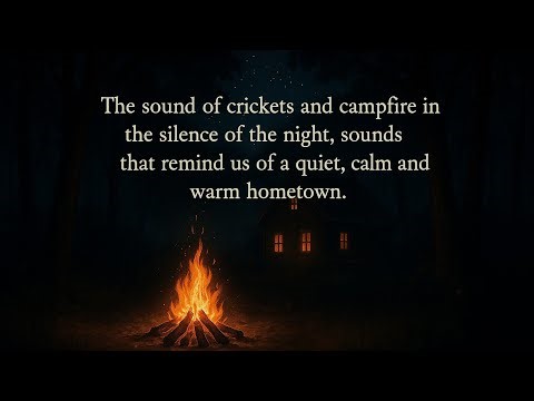 the sound of crickets and a campfire in the silence of the night #asmr #asmrsounds #cricket