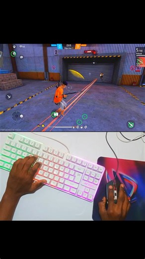 Pc❌mini mobile setup✅Free Fire Gaming Keyboard ⌨️🖱📱 Mix Pro Geek Gamer #freefire #mixpro #geekgamer