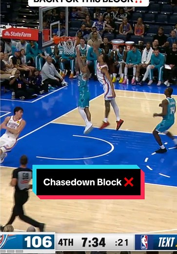 Jaylin Williams' Impressive Block for OKC Thunder