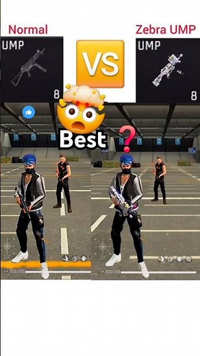Free Fire Gun Ability Test | UMP vs Zebra UMP ||